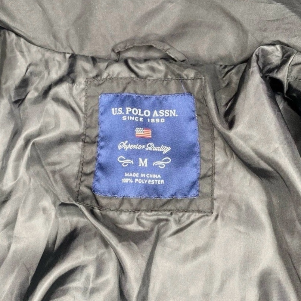 U.S polo ASSN black puffer oversized coat  size medium winter jacket - Picture 6 of 7